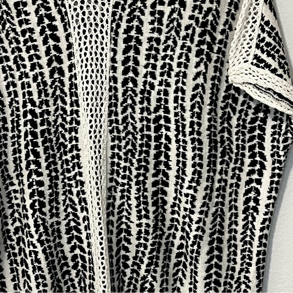 C Wonder Women’s V-Neck Cap Sleeve High Low Linen Blend Tunic oversized Top XS/S - Picture 5 of 5